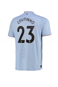 Fotbalové Dres Aston Villa Philippe Coutinho #23 Venkovní Oblečení 2022-23 Krátký Rukáv